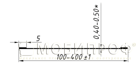 Профиль полосы с завальцовкой кромок, выполненной на станке МОБИПРОФ